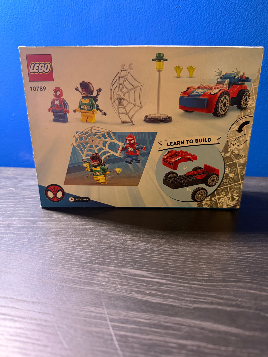 LEGO Marvel Spidey & His Amazing Friends Spidey on Motorcycle vs. Rhino Building 10789