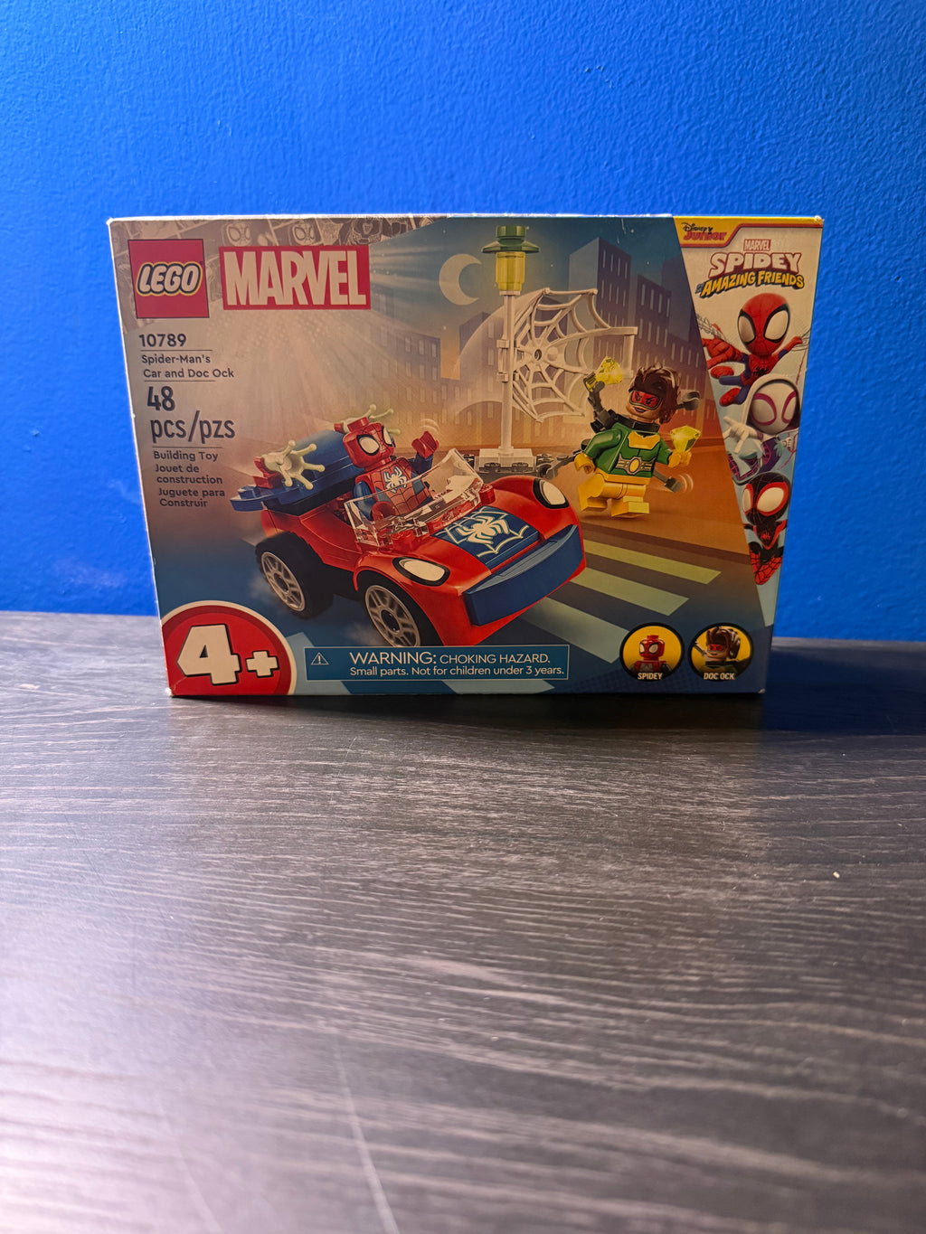LEGO Marvel Spidey & His Amazing Friends Spidey on Motorcycle vs. Rhino Building 10789